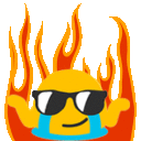 blob-cool-shrug-crying-while-on-fire