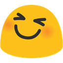 blob winking blushing