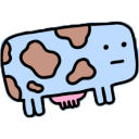 blue cow