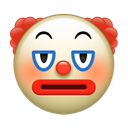 clown face annoyed