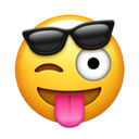 cool sunglasses wink tongue