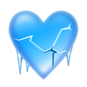 cracked ice heart