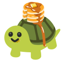 he brings you a stack of flapjacks with syrup but couldn't resist eating a perfect triangle of them