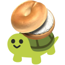 he brings you toasted bagel with cream cheese