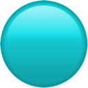 large turquoise circle