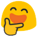 laughing thinking blob