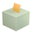party ballot box with ballot