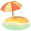 party beach with umbrella