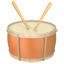 party drum with drumsticks