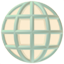 party globe with meridians