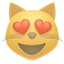 party heart eyes cat