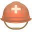 party helmet with white cross