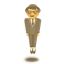 party man in business suit levitating