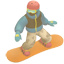 party snowboarder