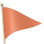 party triangular flag on post