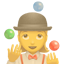 party woman juggling