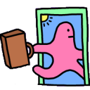 pink blob arriving quickly