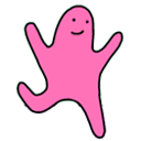 pink blob dancing