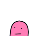 pink blob peek bottom