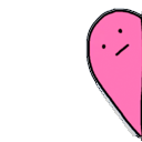 pink blob peek right