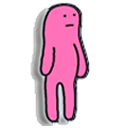 pink blob sticker