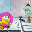 spongebob-throwing-flowers
