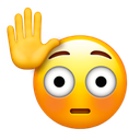 surprised raised hand