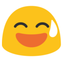 sweating happy blob